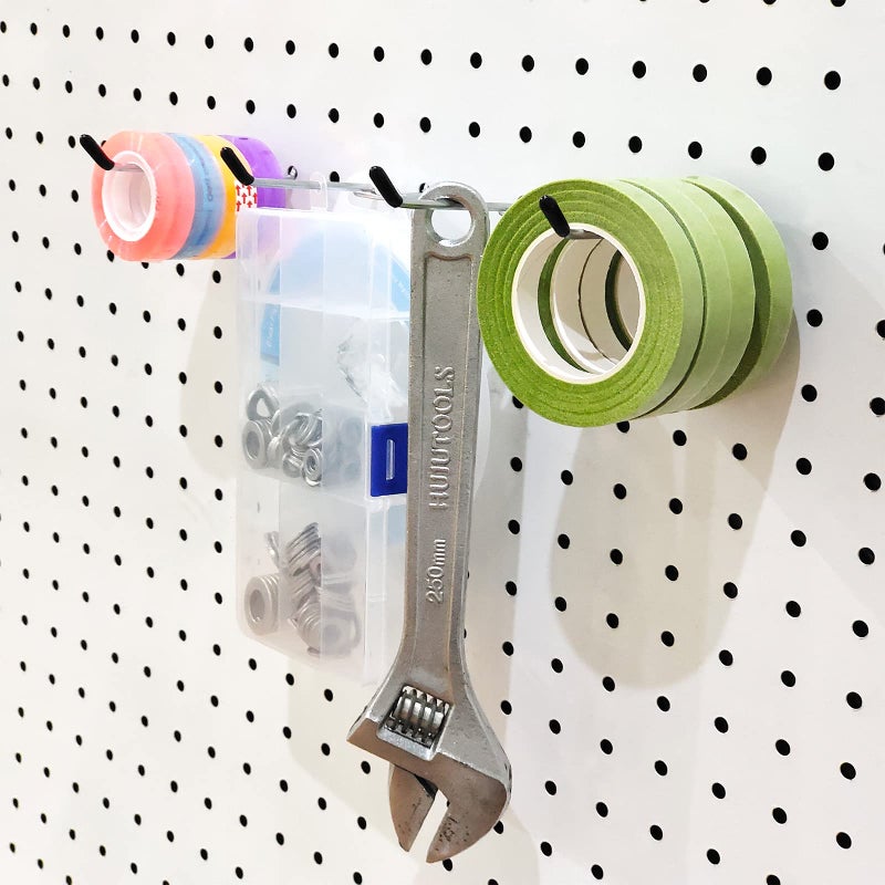 Scartink Pegboard Hooks Pegboard Accessories 4 inch Pegboard Organizer Kit for Garage Organization Tool Storage  25 Pack - Image 5